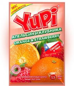 Растворимый напиток YUPI Апельсин-клубника 12 гр