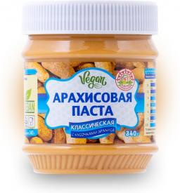 Арахисовая паста Азбука Продуктов Классическая с кусочками 340 гр