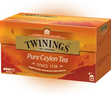 Чай Twinings черный Цейлон, короб (25 пак.) 50 гр