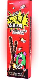 Печенье Sunyoung Палочки шоколадные с взрывающейся карамелью 54 гр